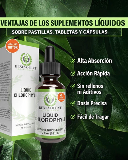 Clorofila Líquida - Desintoxica todo tu Cuerpo y Energía Natural