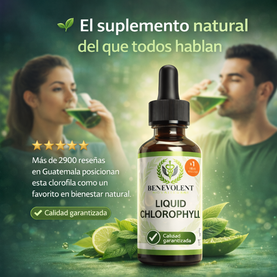 Clorofila Líquida - Desintoxica todo tu Cuerpo y Energía Natural